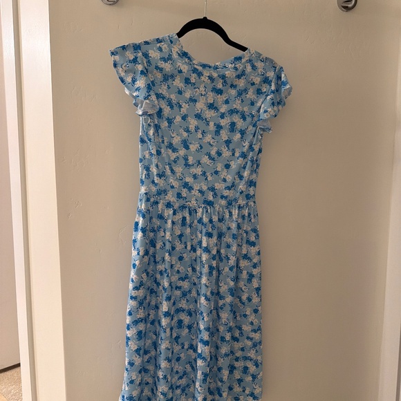 Yathon Floral Dress Flare Cap Sleeve - Picture 4 of 4